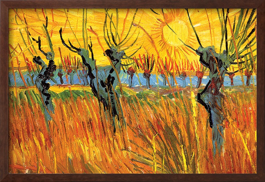 Pollard Willows at Sunset - Van Gogh Painting On Canvas
